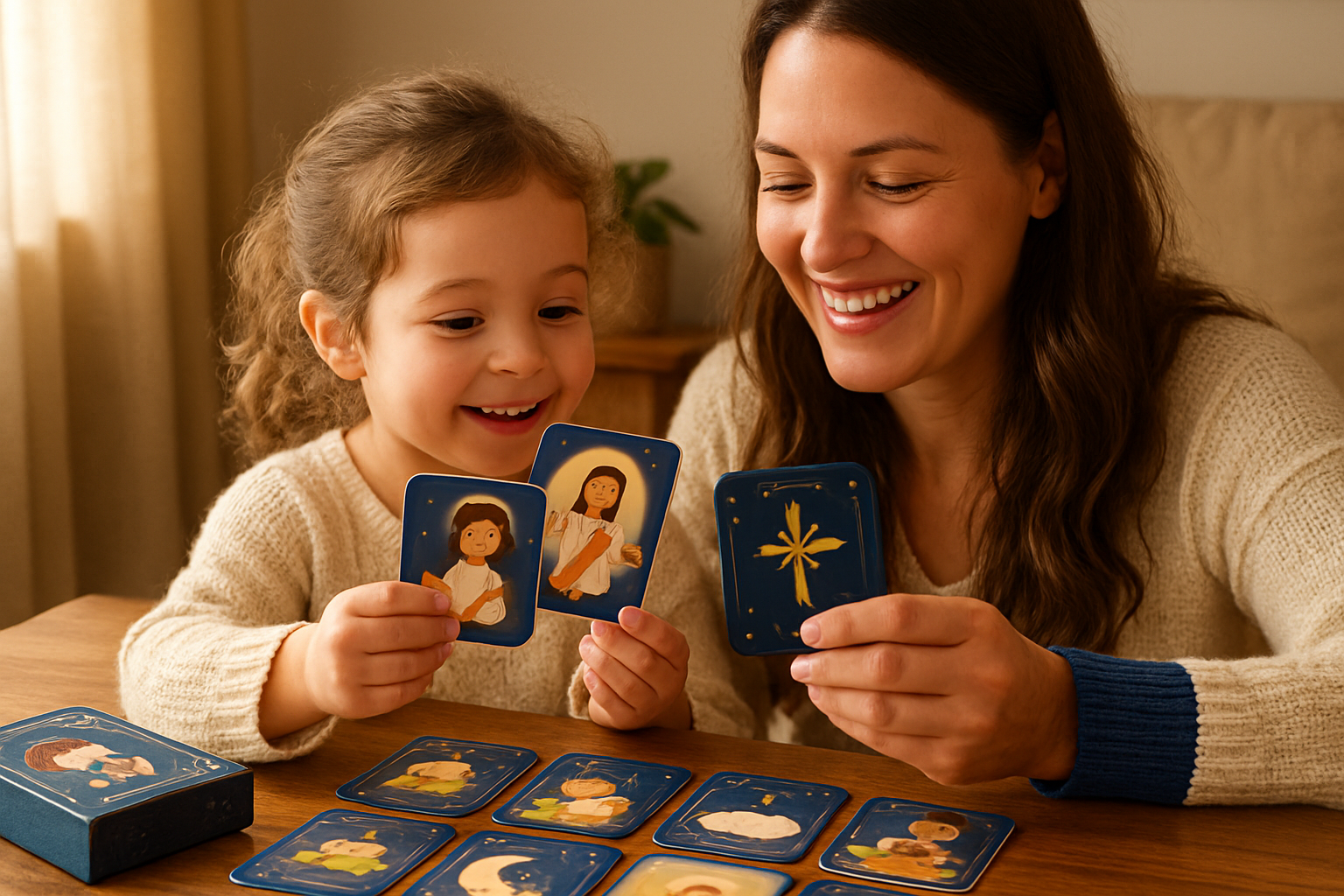 Mãe e filho jogando juntos